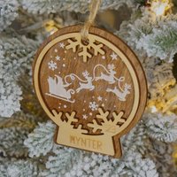 Personalized Santa Snowglobe Ornament