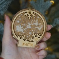 Personalized Santa Snowglobe Ornament