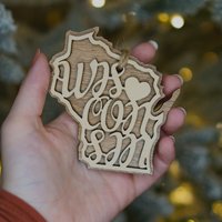 Wisconsin Wordart Ornament