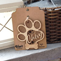 Snowy Personalized Dog Paw Ornament