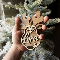 Personalized reindeer ornament