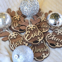 Personalized reindeer ornament