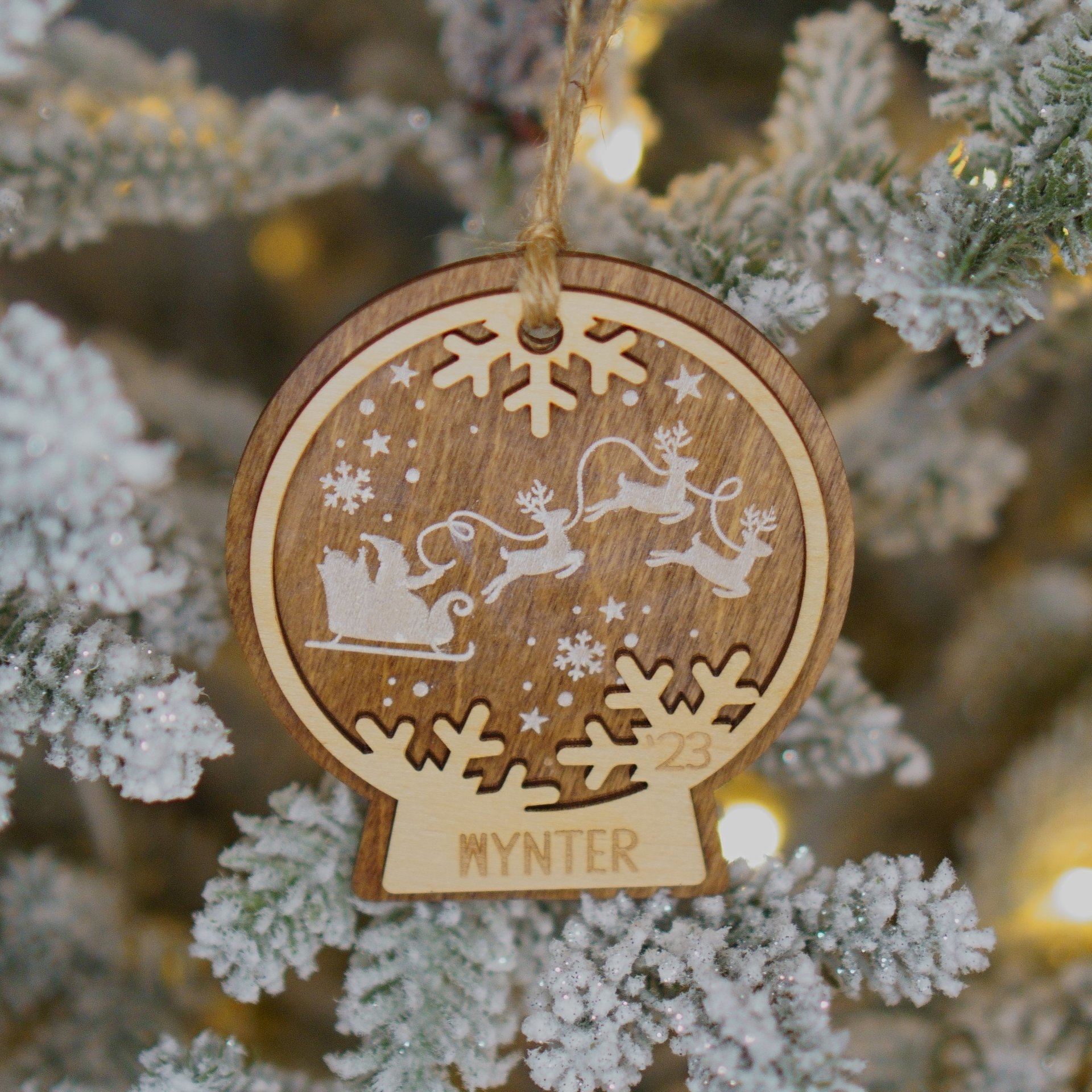 Personalized Santa Snowglobe Ornament