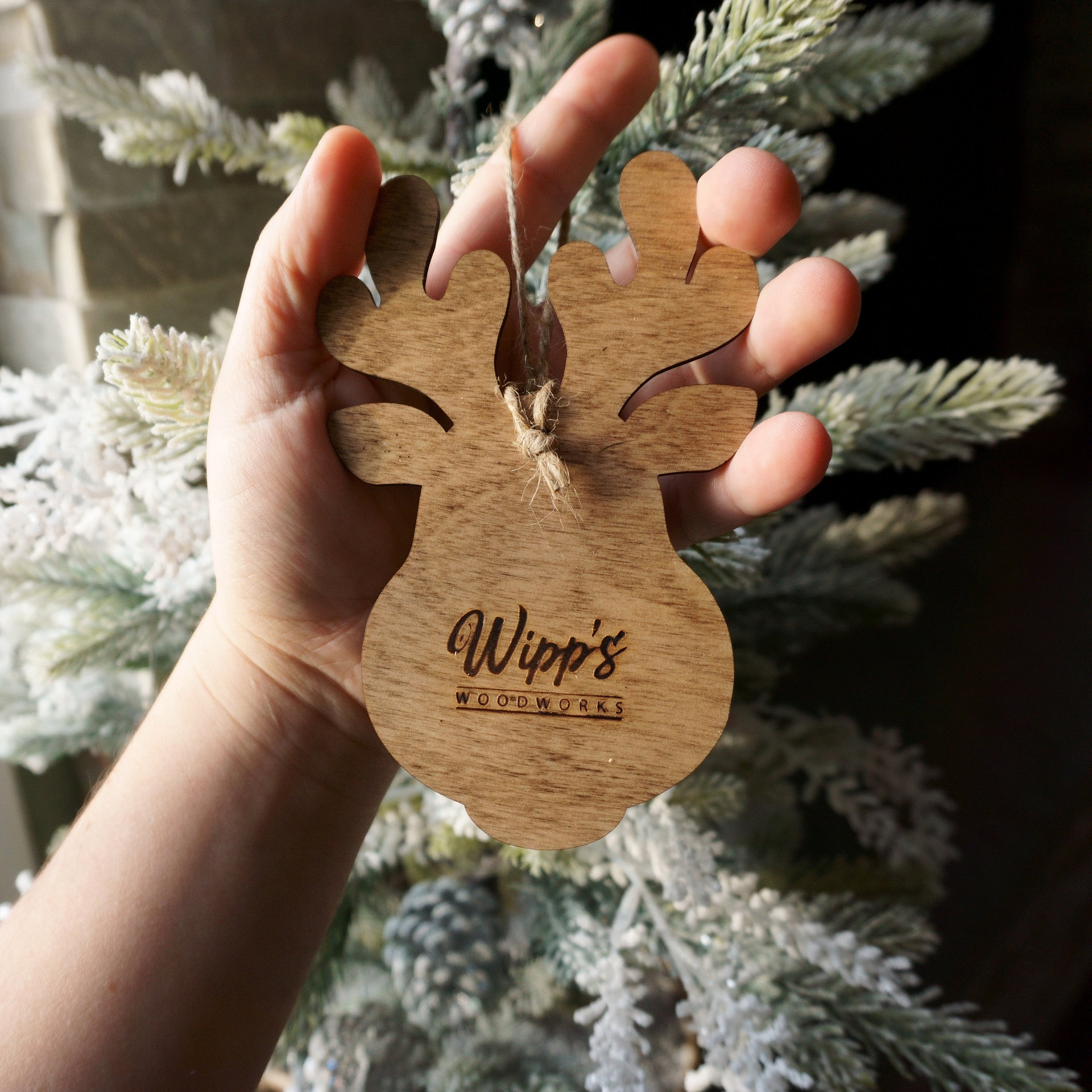 Personalized reindeer ornament