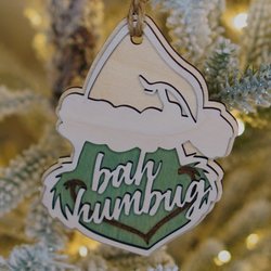 Grinch Themed Ornament | Bah Humbug